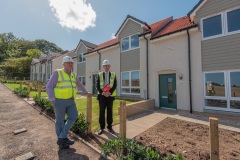 Vice-Principal Professor Tom Brown with Keith Robertson at the new Grange housing development